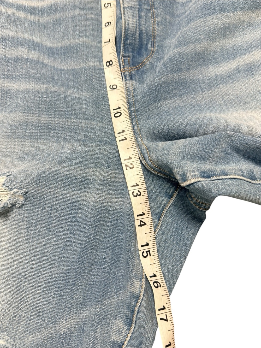 American Eagle Dream Jean Distressed Skinny Jeans Plus Size 22 Light Wash - Picture 7 of 8